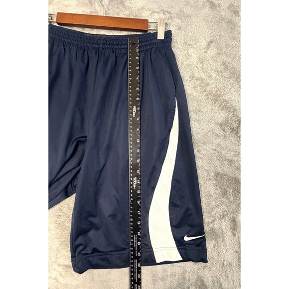 Nike Basketball Shorts Mens M Navy Blue Athletic Performance Training Swoosh - Picture 9 of 10
